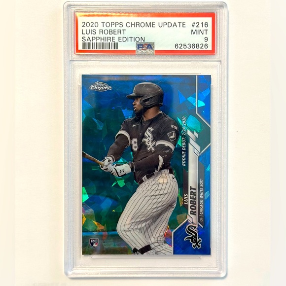 2020 Topps Chrome Update Sapphire Luis Robert Rookie Card PSA 9 - Picture 1 of 2
